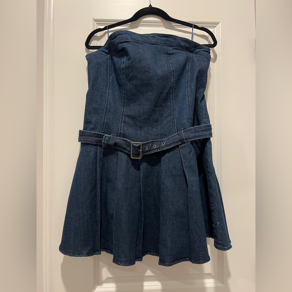 Tinseltown Strapless Denim Dress